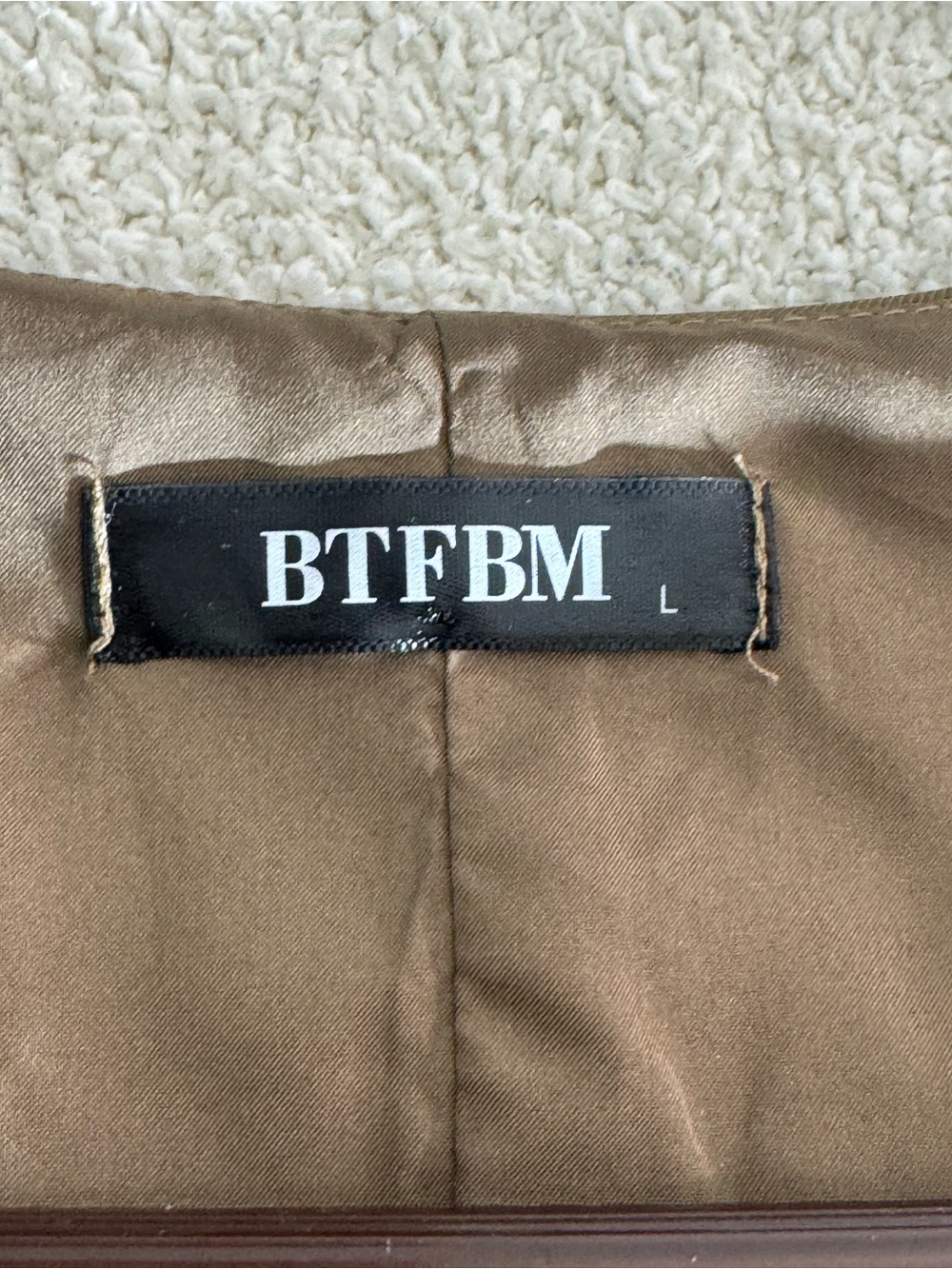 BTFBM Vest Womens Size Large Button Front Brown Summer Dressy Business Casual - Picture 6 of 11